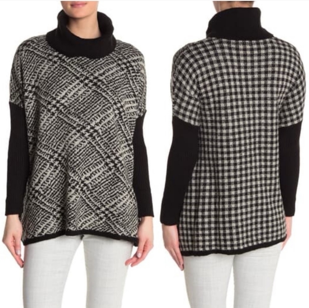 🍂 Joseph A. Printed Cowl Neck knit sweater. Size M